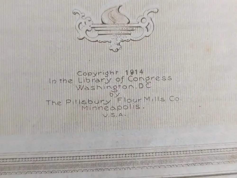 The Pillsbury Cook Book 1914 by Pillsbury Soft Bound Cook Book RARE